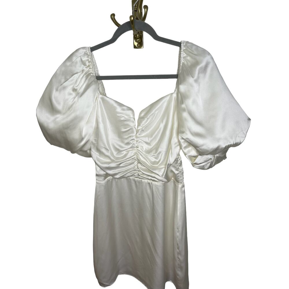Amanda Uprichard Santucci Silk Dress Ruched Smocked Cocktail Party Bridal Small - Picture 5 of 11